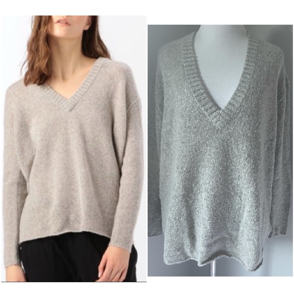 James Perse Wool/Cashmere V-Neck Sweater